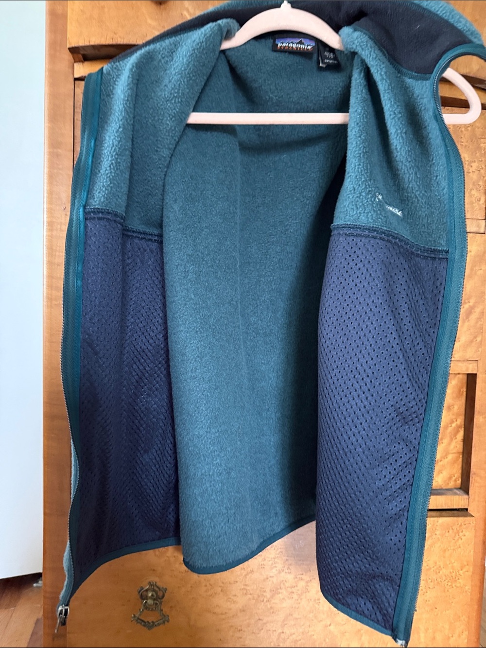 Patagonia Synchilla Light Forest Green Zip-Up Fleece Vest - Picture 2 of 7